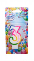 Свеча цифра 3